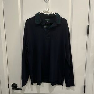 Navy Tartan J. Crew Rugby Shirt